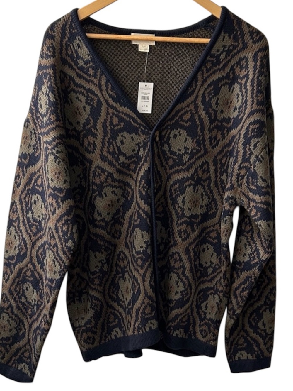Aeropostale Knit Cardigan NEW abstract pattern grandpa sweater